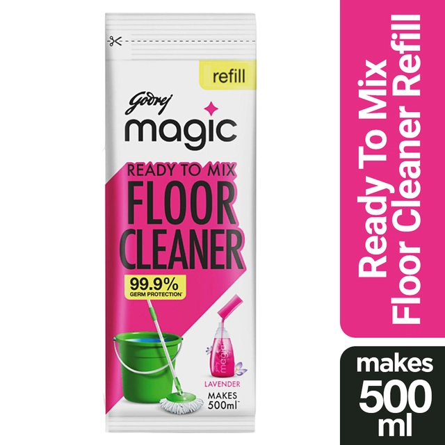 Godrej Magic Ready To Mix Floor Cleaner - Lavender, 1 Pc (Refill Pack)