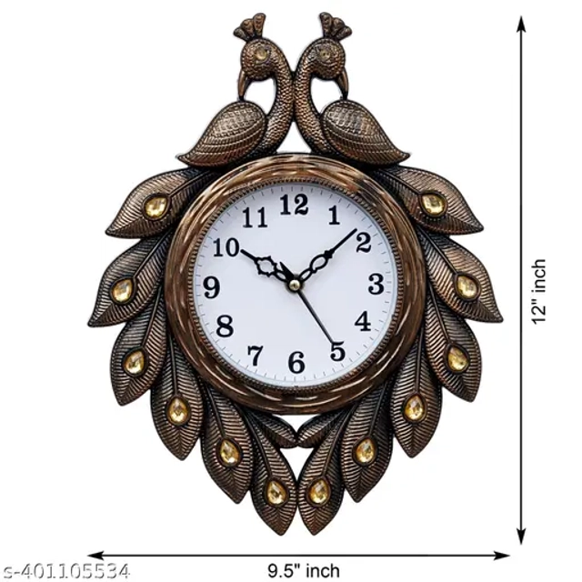 Elegant Wall Clock (Brown, Pack Of 1)