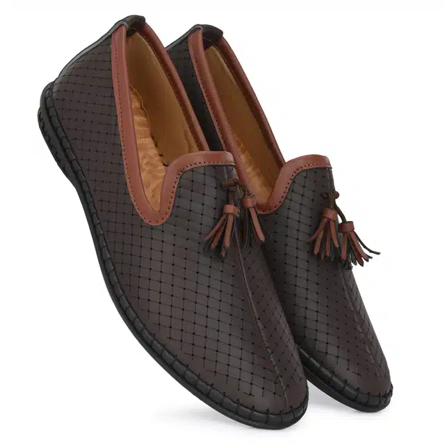 Men's Casual Loafers (Brown, 10) (JF-195)