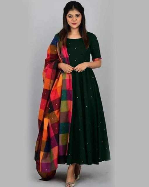 Warthy Ent Kurti For Womens (Green, L) (A-13)