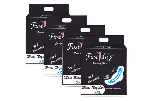 40 Pcs First Drop Sanitary Pads for Women (XXL, Set of 4)