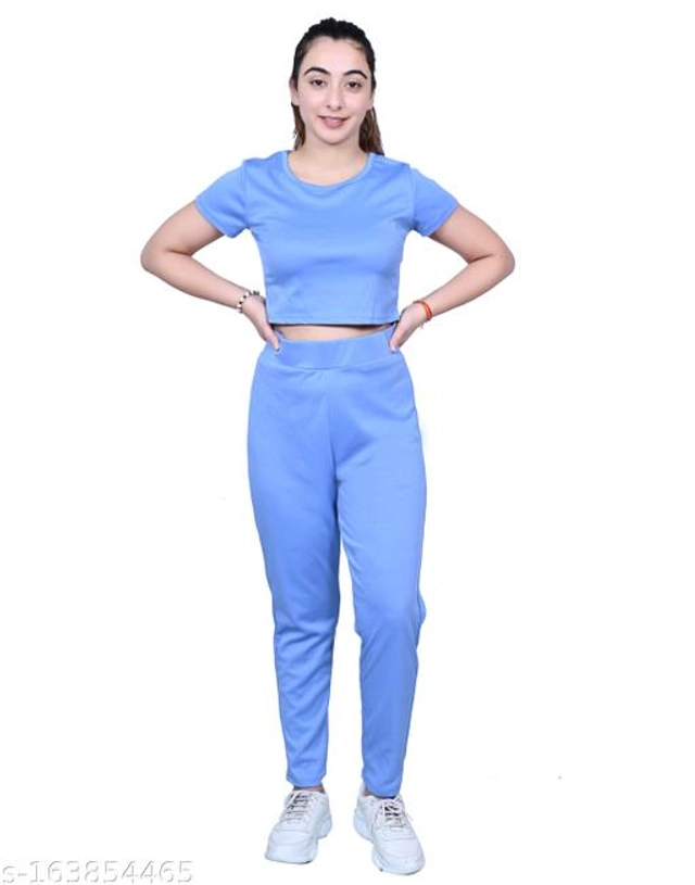 Polycotton Tracksuit for Women (Sky Blue, S)