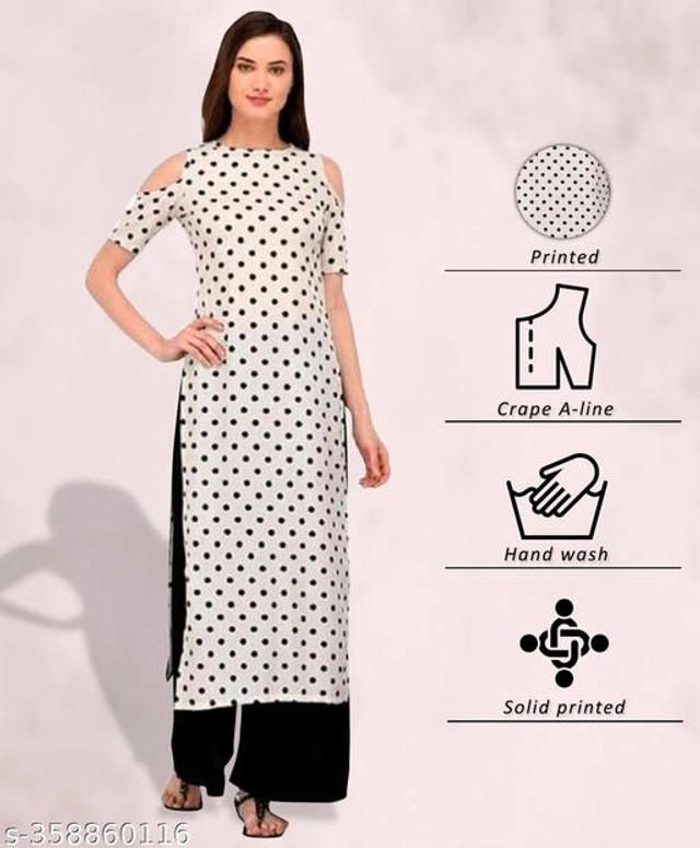 Crepe Kurtis for Women (Multicolor, S) (Pack of 2)