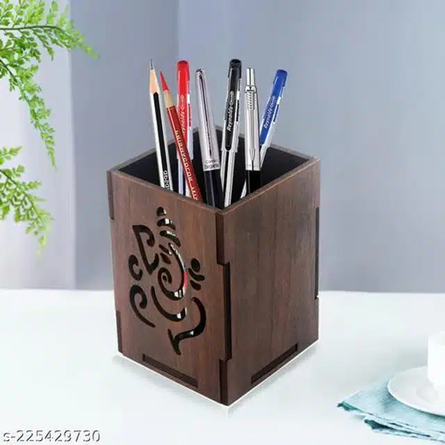 Wooden Pencil Holder (Brown)