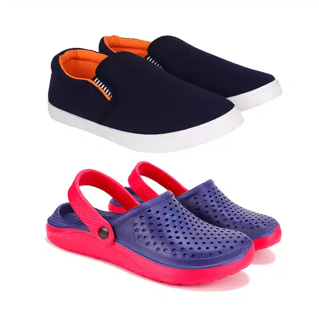Combo of Casual Shoes & Clogs for Men (Pack of 2) (Multicolor, 6)