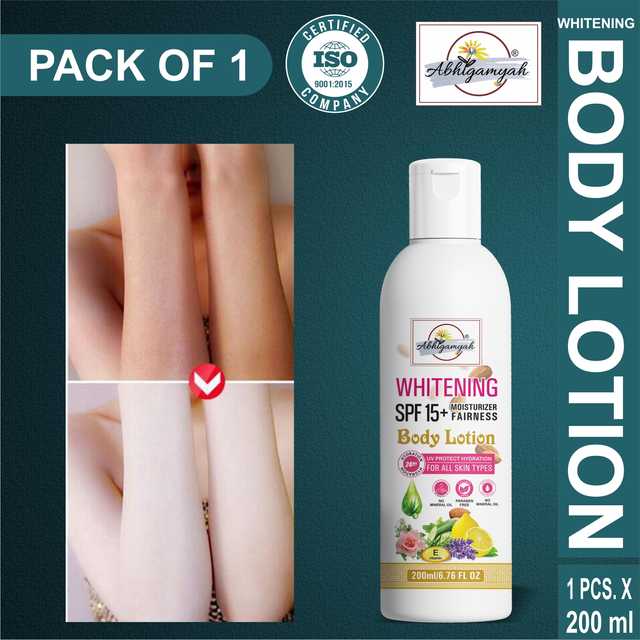 Abhigamyah Whitening Body Lotion Spf15+ Skin Lighten & Brightening Cream (200 ml, Pack Of 1) (A-107)