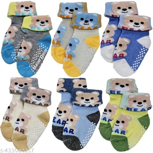 Cotton Socks for Kids (Multicolor, Pack of 6)