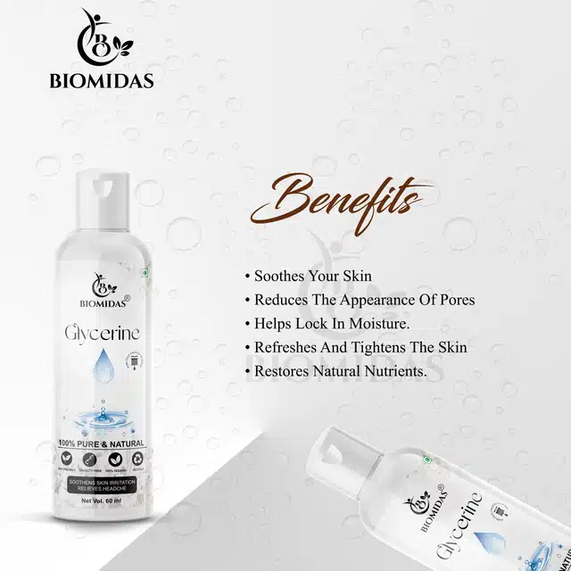 Biomidas Natural Glycerine for Cleansing & Refreshing Skin (60 ml)