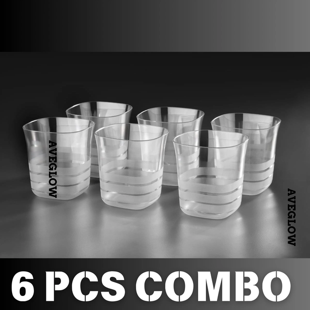 Plastic Water & Juice Glasses (White, 500 ml) (Pack of 6)