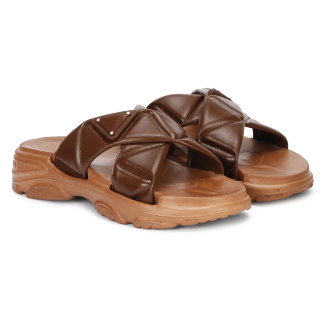 Slippers for Women (Tan, 5)