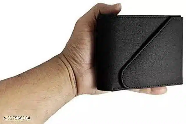 Leather Wallet for Men (Black & Brown, Pack of 2)