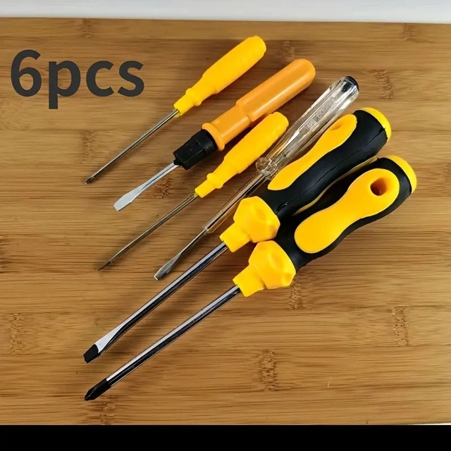 Ruzan Premium MultiPurpose Professional Standard Screwdriver Set (Multicolor, Set of 6)