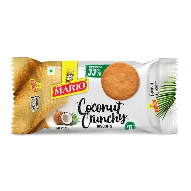 Mario Crunchy Coconut Biscuits 12X35 g (Pack Of 12)