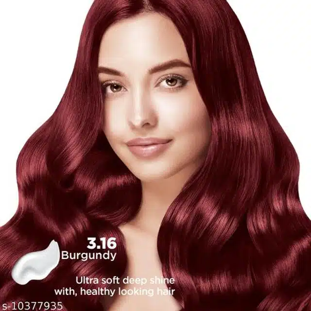 Nisha Cream Hair Color (Burgundy, 120 g) (Pack of 3)