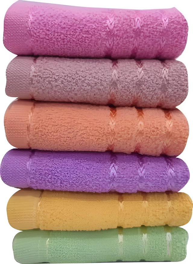 Cotton Bolls Assorted Small Kitchen Towels 30x45 CM (12x18 Inches) (Pack Of 6)