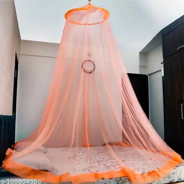 Mosquito Net for Home (Orange, 6.5x6.5 feet)