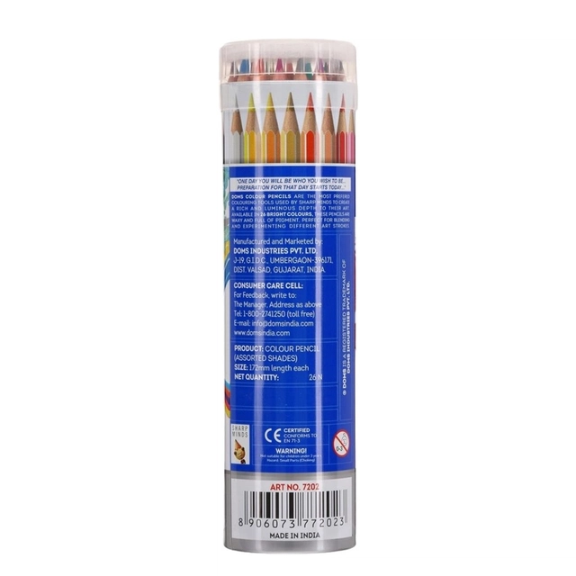 DOMS 24 Shades Round Tin Color Pencils