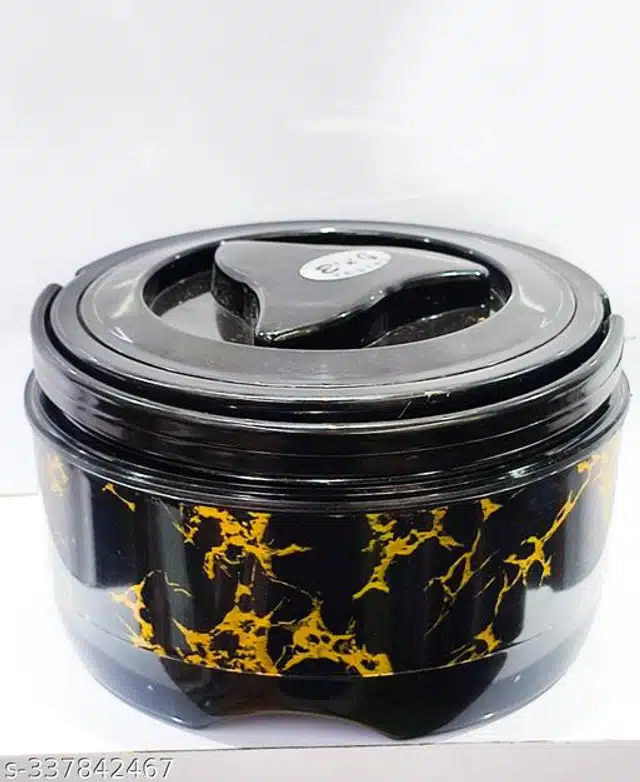 Plastic Serving Casserole (Black, 1000 ml)