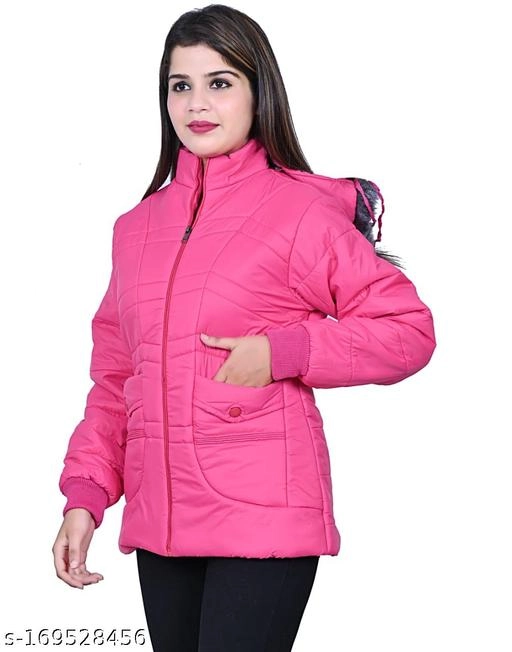 Nylon Jacket for Women (Pink, L)