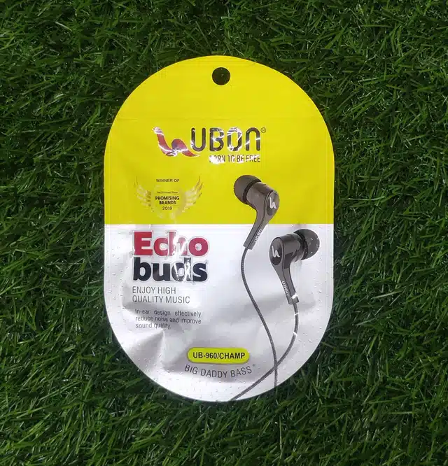 Ubon Ub-960 Echo Buds Wired Earphones (Black)