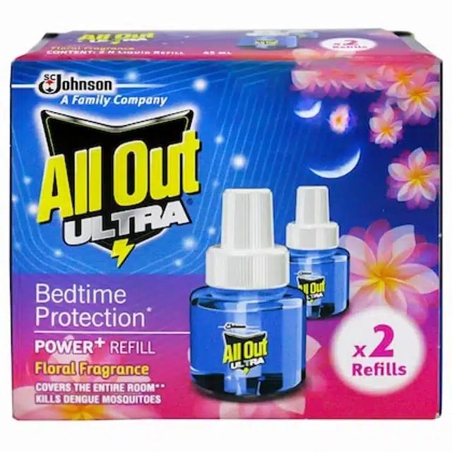 All Out Ultra Power+ Floral Fragrance (Pack Of 2 Refill) 2X45 ml