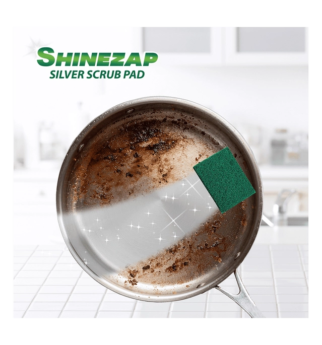 CHAKAACHAK Shinezap jumbo Steel Scrub & Silver Scrub Pad Combo