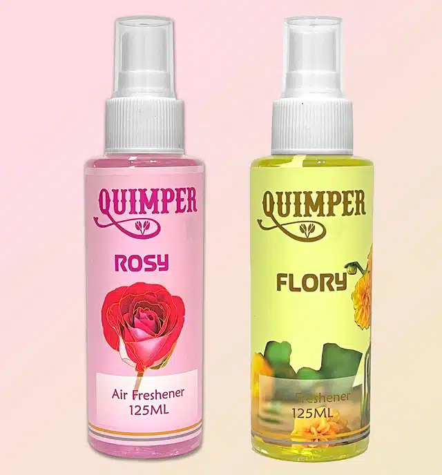 Quimper Rose & Flory Room Air Freshener (125 ml, Pack of 2)