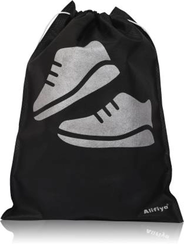 Alifiya Shoe Pouch  (Black) ( Pack Of 6)