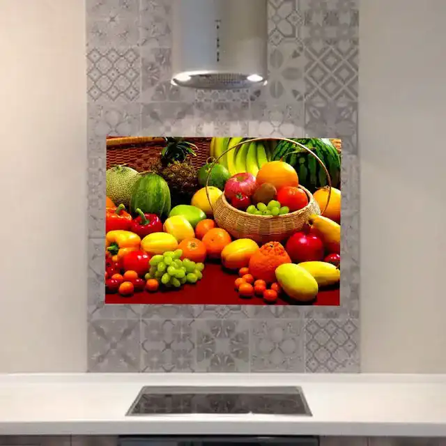 गॉड & गोड्स किचन टाइल 10 वॉल स्टीकर (40 x 60 x 0.1 Cm)