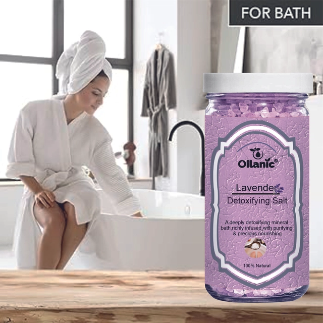 Oilanic Detoxifying Lavender Bath Salt Crystal (200 g)