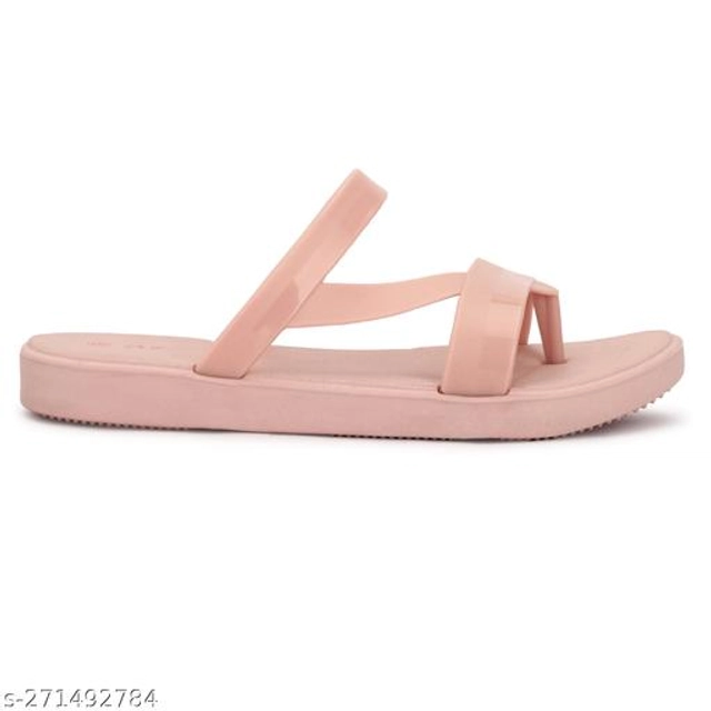 Flats for Women (Peach, 4)