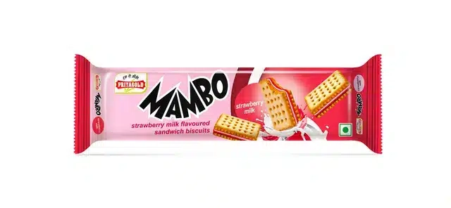 Priyagold Mambo Strawberry Milk Biscuit 80 g (Pack of 2)