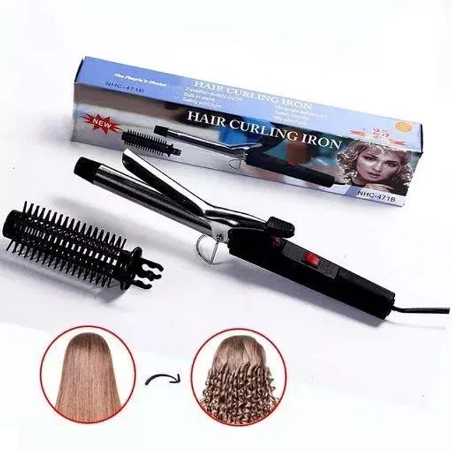 Iron Rod Hair Curler (Black, 25 W)