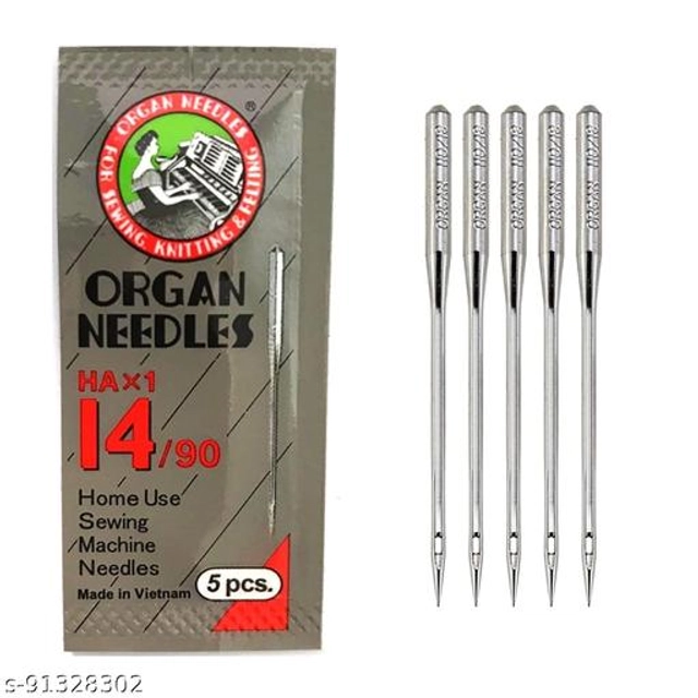 Organ 5 Pcs Size 14 Sewing Needles (Silver, Set of 2)