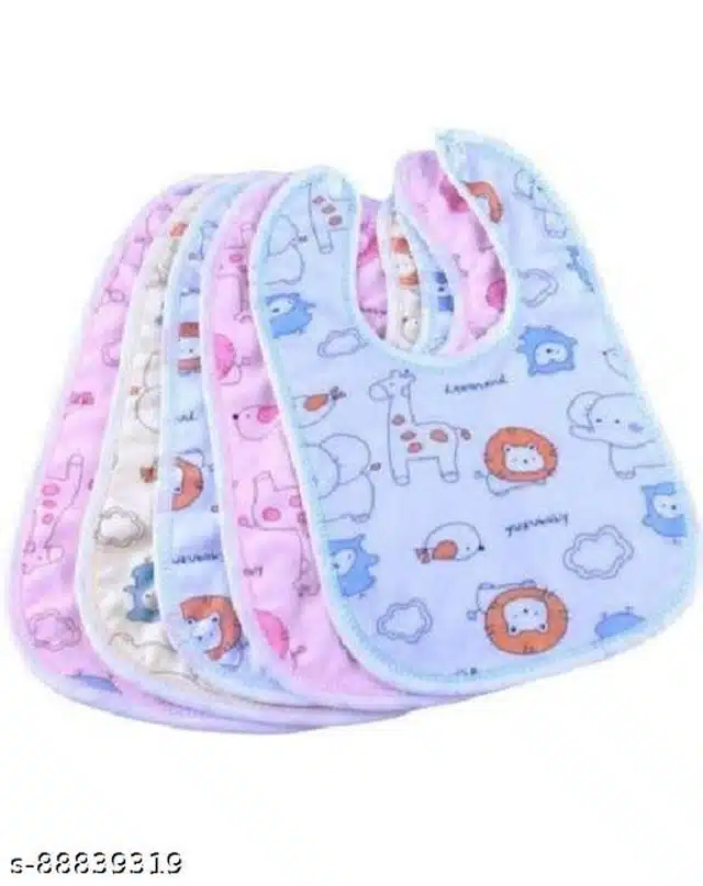 Silicone Bibs Aprons for Infants (Multicolor, Pack of 5)