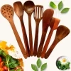 Wooden Spatula Kitchen Tools Set (Brown, Set of 7)