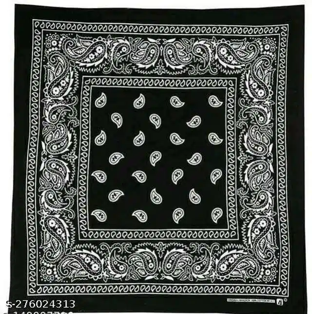 Cotton Bandana for Men & Women (Black)