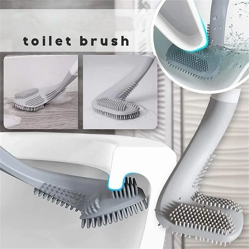 Plastic Golf Shape Toilet Cleaning Brush (Grey)