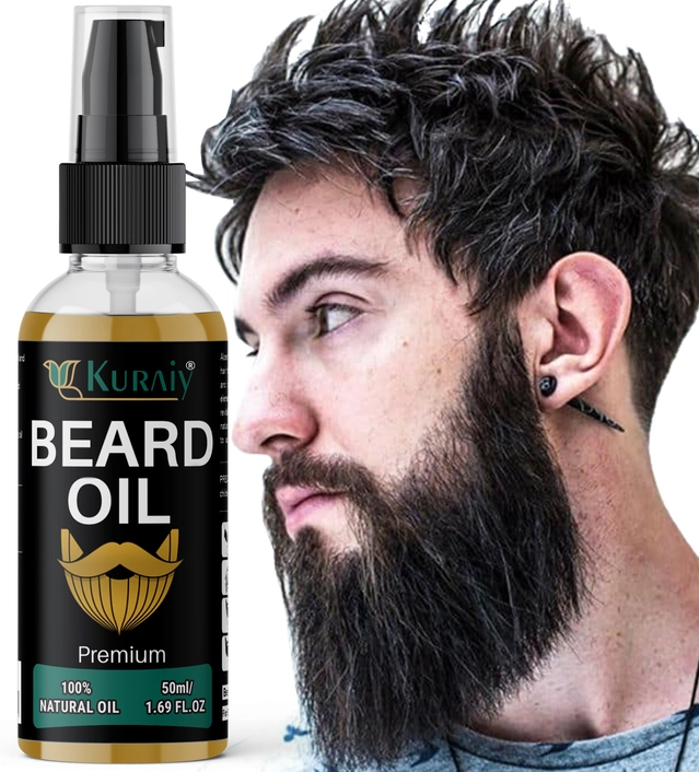 Kuraiy Cosmetic Beard Hair Growth Oil (50 ml)