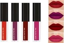 Red Edition Liquid Matte Lipsticks (Multicolor, 16 ml) (Pack of 4)