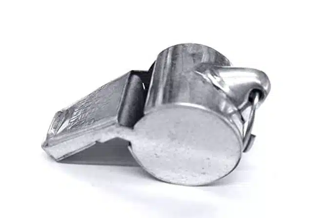 Metal Police & Sports Whistle (Silver)
