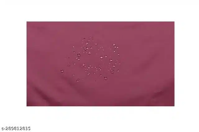 Polyester Double Bed Mattress Protector (Maroon, 72x75 inches)