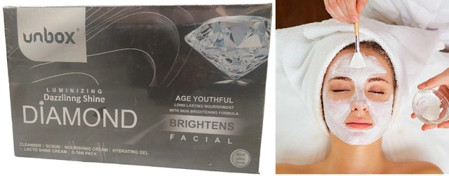 Unbox Diamond Skin Brightening Facial Kit (200 g, Pack of 1)