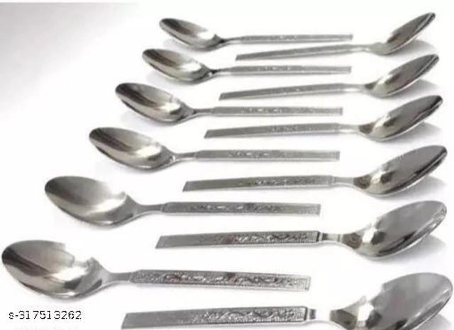 Stainless Steel Spoons (Silver, Pack of 24)