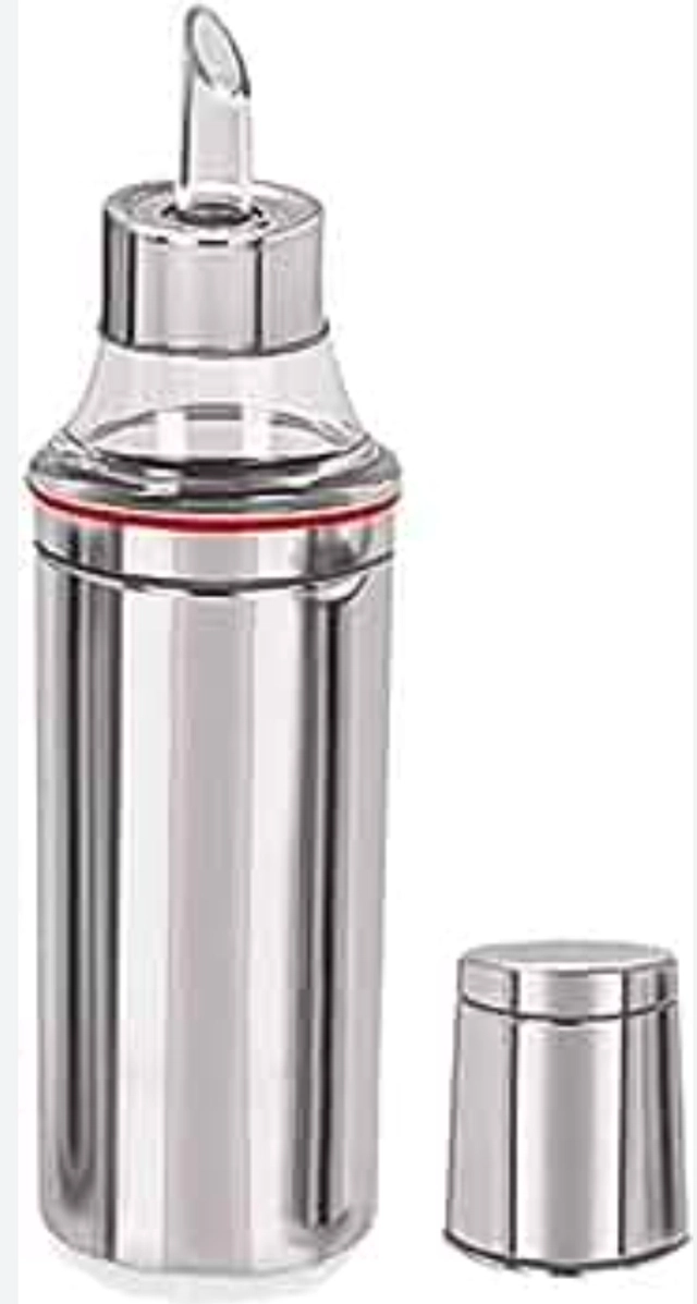 Stainless Steel Cooking Oil Dispenser (Silver, 1000 ml)