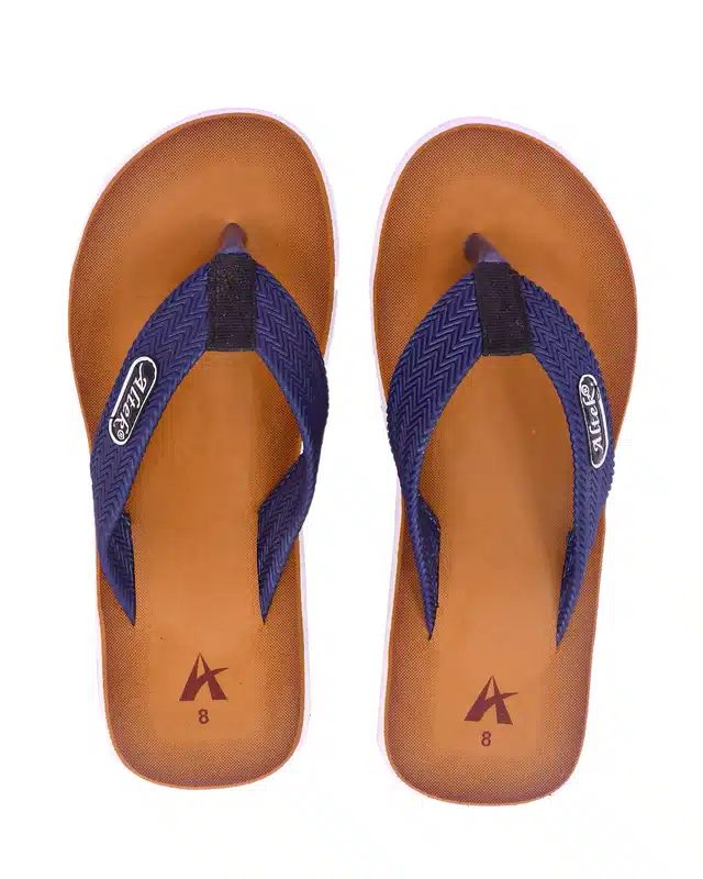 Flip Flops for Men (Navy Blue, 6)