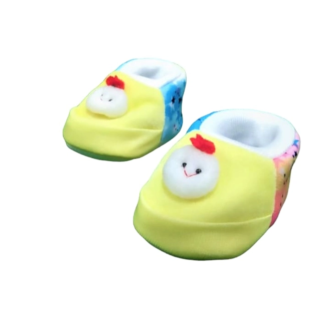 Cotton Solid Booties for Toddler (Multicolor, 0-6 Months)