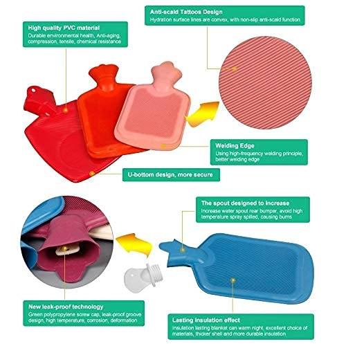 Silicone Hot Water Bag (Red, 1.75 ml)