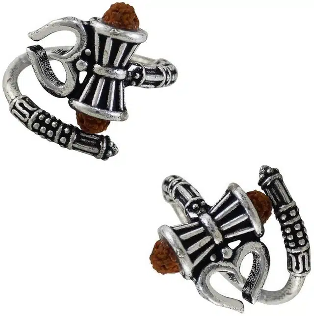 Religious Ring for Men (2 Pcs) (Silver)