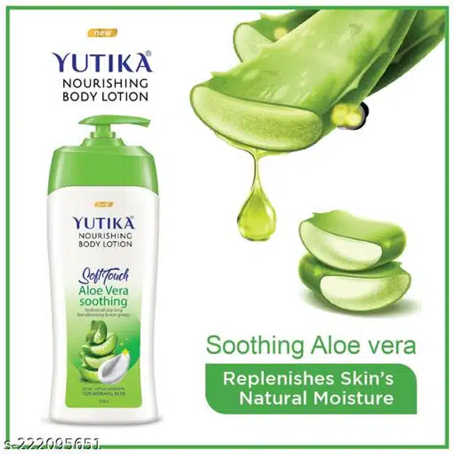 Yutika Soft Touch Aloe Vera Body Lotion (500 ml, Pack of 2)